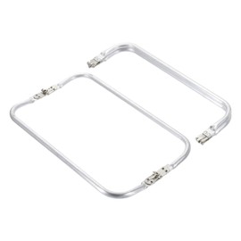 sourcing map Metal Purse Frame 11 in, 2 Pcs Rectangle Frame Kiss Lock, Bag Frame Hardware Replacements for DIY Purse Handle Bag Making, Clutch Coin Purse Frames