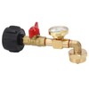 Propane Refill Adapter with Pressure Gauge and On Off Control