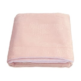 eYone Receiving Warm Fleece Baby Blanket and Fluffy Embossed for Babies from Newborn (light pink)