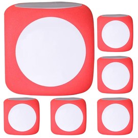 Operitacx 6pcs Dry Erase Dices, Foam Write-On Wipe-Off Blank Dice 2.36inch(6cm), DIY Blank Dice Write On Dice For Classroom Teaching Game, P