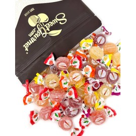 SweetGourmet Original Bonelle Fruit Jellies | Bulk Wrapped | Orange, Lemon, Strawberry, Cherry | 2 Pounds
