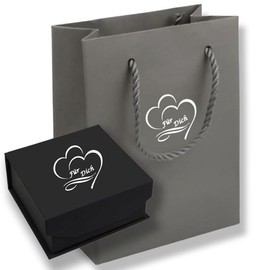 Limana Heart Necklace 925 Silver Gold-Plated Gold Chain Gold Chain with Heart Christmas Gifts for Women Wife Girlfriend Love Gift Star, Silver, Cubic Zirconia