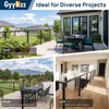 Gyykzz 36" Black Cable Railing Post, Fixed Top Level Drilled