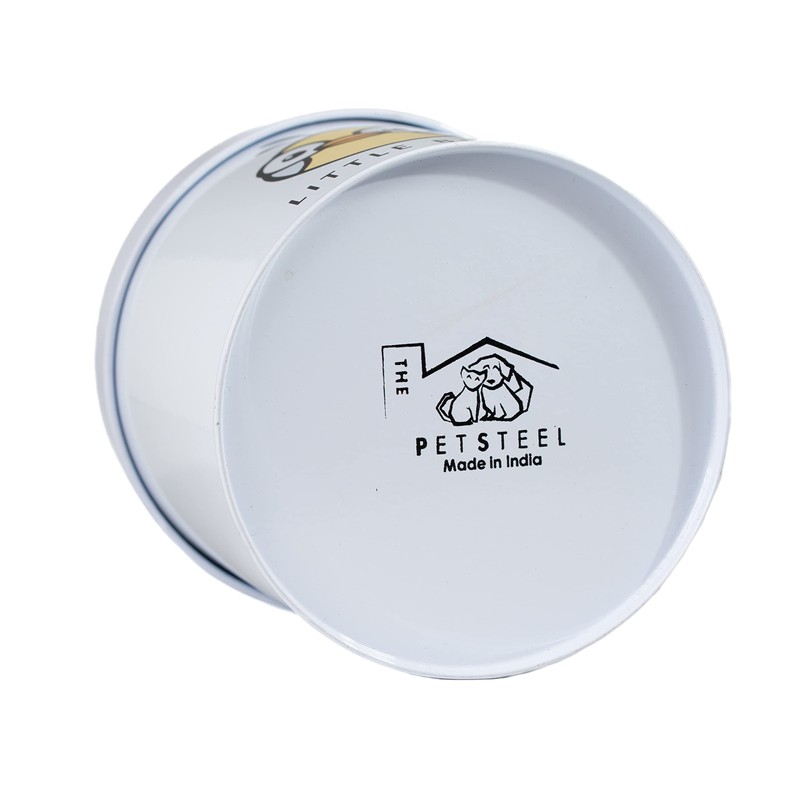 The PetSteel White Bird Food Tin with Airtight Seal with