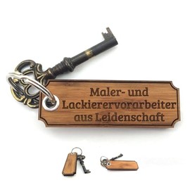 Mr. & Mrs. Panda Keyring Classic Engraved Painter's and Painter's Preworker aus Leidenschaft - Job Job Training Gift for Students Graduation Bachelor Business School Congratulations Thank You Thank You Keyring Gift