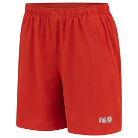 Time To Run Men's Trail Spirit Running/Gym/Training/Workout/Jogging Short With Rear And Side Phone Or Gel Pockets And Quick Dry Liner Large Lava