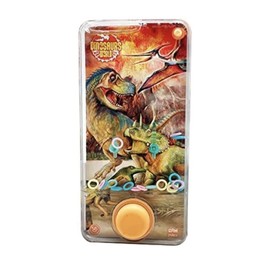 Makio Mini Water Games - Ring Water Games for Girls and Boys - Travel Skill Game - Water Gem - Aqua Play (Tyrannosaurus Rex Orange)