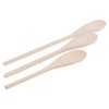 3pc Wooden Cooking Spoons Set - 3 Sizes - Large