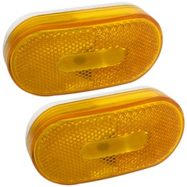 Command Electronics 12V Incandescent Surface Mount Clearance Light – Modern OEM RV, Truck, & Trailer Side Marker – Sealed Polycarbonate Lens – CSA Certified for the US and Canada – Amber – 2-Pack