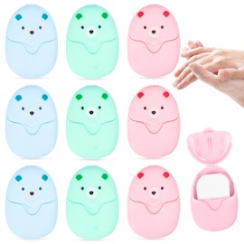 KFDDRN Soap Sheets, 6 Pack Travel Minis Soap Sheets, Disposable Portable Travel Soap for for Camping Hiking Holidays Indoor Outdoor