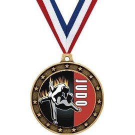 Gold Judo Medals - 2.5" Judo Martial Arts Award Medal Prime