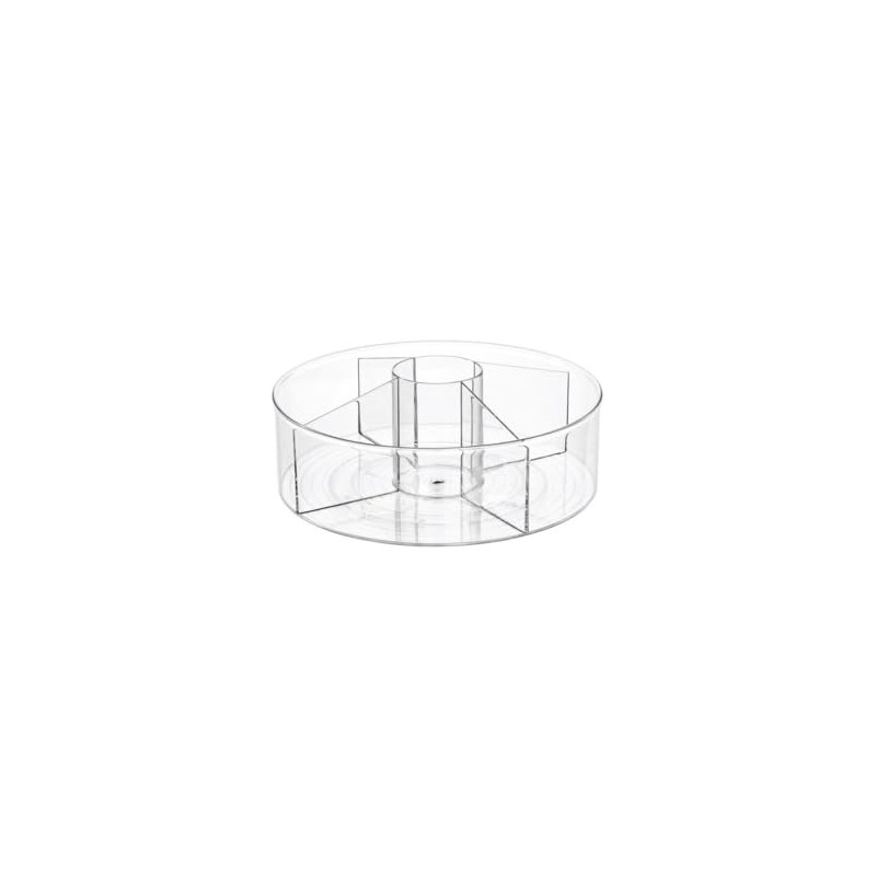 iDesign 11.5-Inch Plastic 5-Section Lazy Susan Organizer – Linus Collection