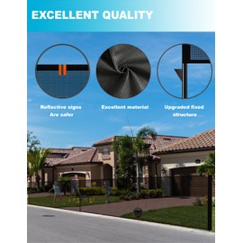 Upitry Driveway Net Fence Gate Mesh - Outdoor Barrier Portable for Backyard Yard - Gates Stop Ball Basketball Dogs Pool Garage Area Guard