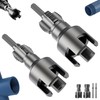 Integrated Internal & External Pipe Threading Tool, 1/2'' 3/4'' Dual-Function