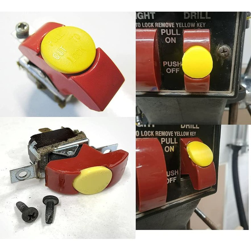 Yellow Safety Switch Key Compatible with Craftsman Radial Arm Jointer