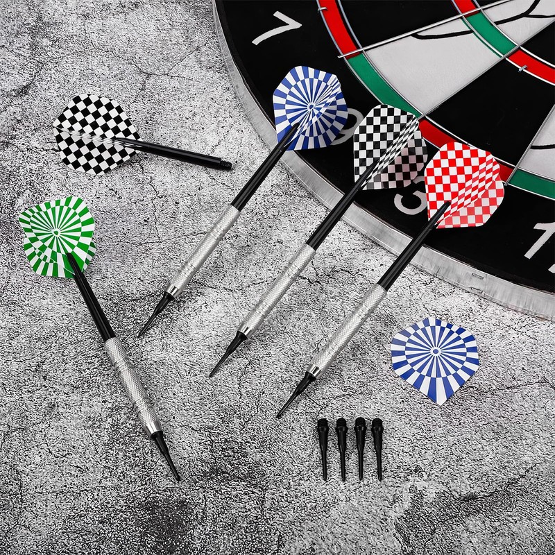 JCUGSBS 8 Piece Darts, Darts Set with Metal Tip, Children's
