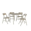 Ameriwood Home Cosco 5-Piece Folding Table and Chair Set, Antique