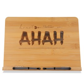 MEGREZ Book Stand for Reading, Book Display Stand, Book Holder Cook Book Stand for Kitchen Counter, Adjustable Book Stand for Textbook/Tablet, AHAH, 13 x 9.4 inches