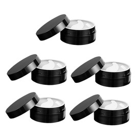 Baluue 5pcs Black Eye Mask Packaging Containers Refillable Makeup Jars for Skincare Travel Friendly Cosmetic Holders Portable and Chic Design for Gym Handbag