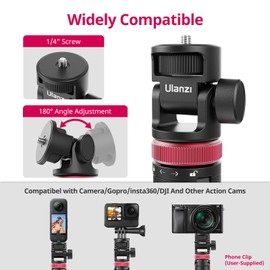 ULANZI MT-71 Tripod Selfie Stick & Vlog Handle with Magnetic Quick Release&1/4'' Screw, 59in Extendable Lightweight Tripod Stand (7-Section) for DJI Pocket 3/Insta360 X5 X4 X3 Series