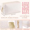 Kigeli 10 Pcs Preppy Makeup Bags with 26 Chenille Letters