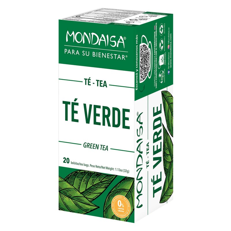 MONDAISA - Green Tea, 20 Tea Bags (Pack of 4),