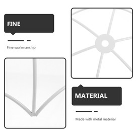 Lamp Shades for Table Lamps Wire Lamp Shade Frame Clip On Lampshade Frame Scallop Dome Light Bulb Guard Shade Cover Diy Macrame Lamp Shade Accessory Woven Lamp Shade