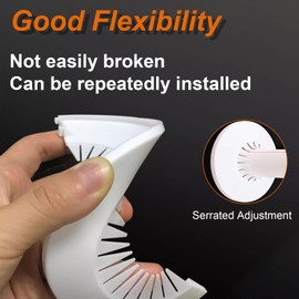 8 PCS Plumbing Cover Plates Plastic Escutcheon Plate Flange Pipe Covers for Bathroom (4PCS Apply to 0.4" to 1.14" and 4PCS Apply to 1.18" to 2.16")