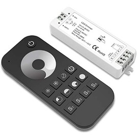 LEDmich SMD LED Strip Wireless Dimmer 2.4 GHz with Receiver and Touch Pin Remote Control 12 V 24 V Dimmable from 5 V - 36 V