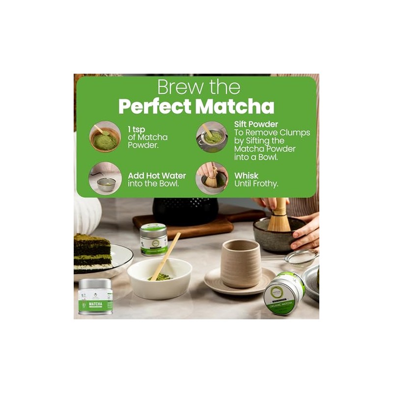 Eco Heed Matcha polvo de té verde grado ceremonia 40