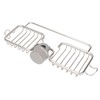 Faucet Storage Shelf Aluminum Plastic Two Containers with Towel Rod