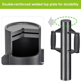 Insaga Enhanced T-Post Driver, Fence Post Driver with Non-Slip Ergonomic Handles, 9LB Post Driver, 17" Post Pounder Or Rammer for Use with T-Posts, Wood or Metal Fence Posts