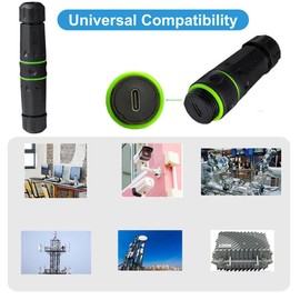 NFHK M20 Locking IP68 Waterproof Type-C 10Gbps USB 3.1 Female to USB-C Female Extension Adapter Coupler