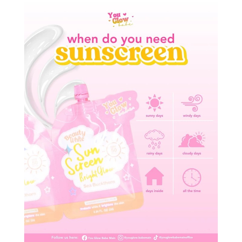 You Glow Babe Bright Glow Sunscreen SPF 50 PA+++ -