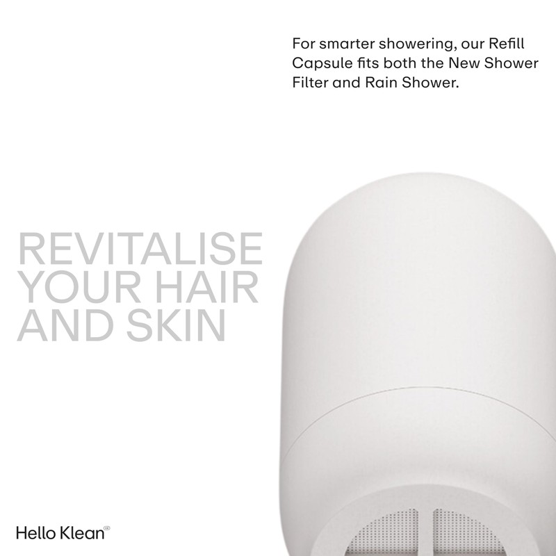 Hello Klean Rain Shower Refill Capsule 2.0 - Compatible with