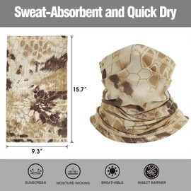 9pcs Ice Silk Neck Gaiter Face Mask Breathable Head Wrap Headwear Protection-Dust Face Mask (multicolor-6, standard)