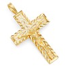 14k REAL Yellow Gold Crucifix Jesus Cross Religious Charm Pendant
