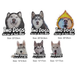 6Pcs Funny Car Stickers, Scratch Hiding Decals, Waterproof Dog Peeking Sticker, for Vehicles, Door, Bumper, Rear Windshield