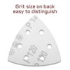 LEONTOOL 50 Pcs Triangle Sanding Pads 120 Grit 3-1/2 Inches