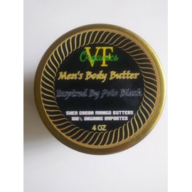 VF Organics Men's Polo Black Luxury Body Butter Imported Shea Cocoa Mango Organic Cream