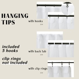 White 30x36 Inch Length Kitchen Window Cafe Curtains Over Sink,Modern Farmhouse Style Boho Pinch Pleat Linen Sheer Tier Short Curtains for Small Window