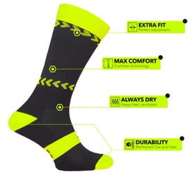 IRREVERENT Running Socks - Compressive, Blister Prevention, Moisture Wicking, Padded - CrossFit, Gym, nolimit