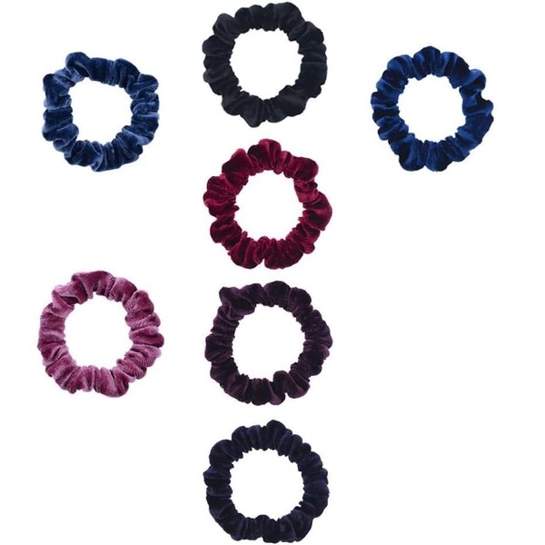 Hair Scrunchies Velvet Scrunchy Bobbles Elastic Hair Bands - Thin