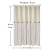 DOSLY IDÉES Farmhouse Shower Curtain,Beige and Brown Stripe,Button Curtain,Linen and