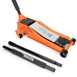 TONDA 3 Ton Car Jack, Low Profile Floor Jack with Dual Pump System, Rapid Lift, Orange