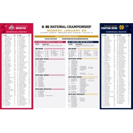 2025 CFP National Championship Roster Flip Card