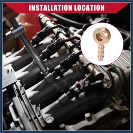 INFINAUTO Banjo Bolt Hose Barb Fitting/Inner Brake Fuel Line Fitting Adapter for Car Motorcycle/Durable Metal 6mm ID 6mm OD / 4 Pcs Bronze Tone Stylish Design