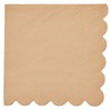 100 Pack Kraft Paper Brown Cocktail Napkins with Scalloped Edges