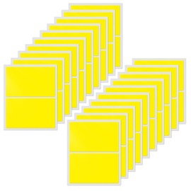 YIKIADA Yellow Color Coding Labels 3 × 2 Inches Self-Adhesive Rectangle Stickers Waterproof Name Tags for Office School Home 40 PCS