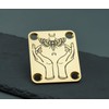 Guyker Guitar Neck Plate, 4-Holes Stainless Steel Electric Guitar Bass